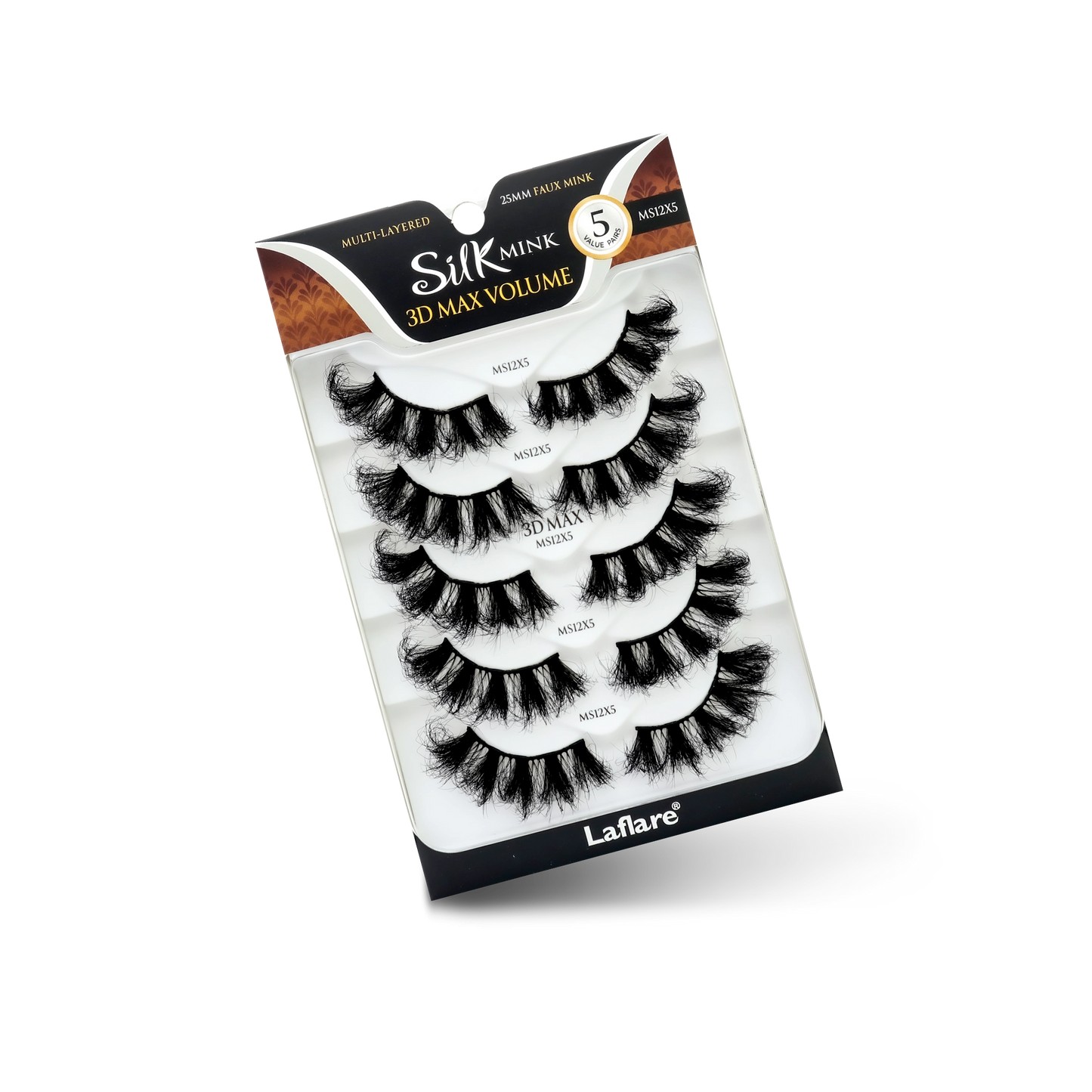 3D SILK MINK MAX VOLUME 5 PAIRS VALUE PACK: LFVP-MS02X5P