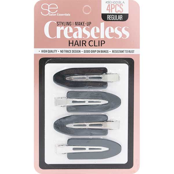 CREASELESS HAIR CLIPS LAY DOWN HAIR REGULAR BLACK