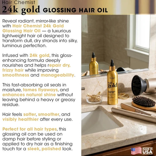 Hair Chemist 24k Gold Glossing Hair Oil 8 oz