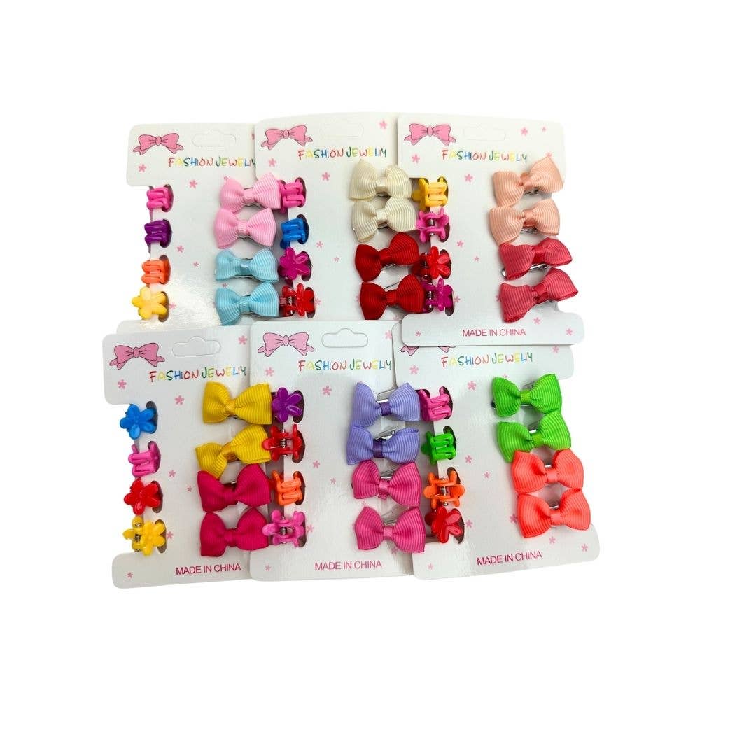 Baby Mini Hair Claw Clips, Mini Bow Clips: Style 1