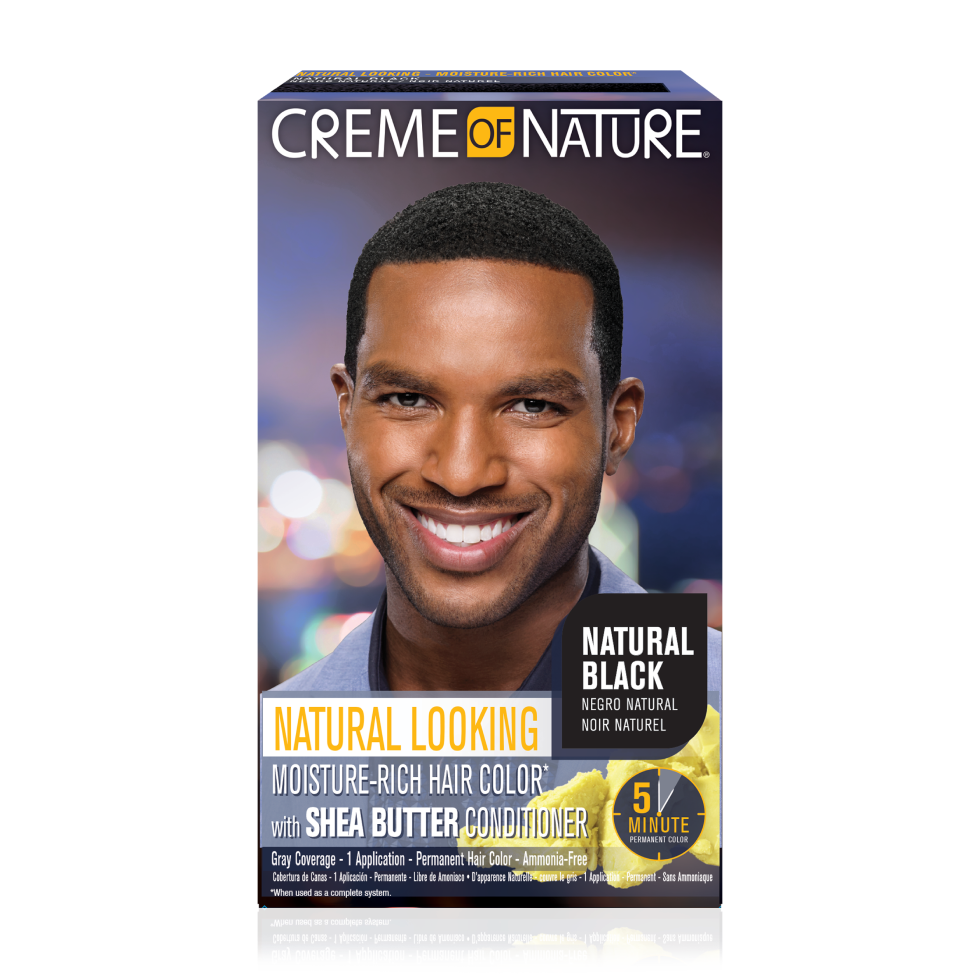 Creme of Nature Natural Looking Moisture-Rich* Liquid Hair Color for Men with Shea Butter Conditioner