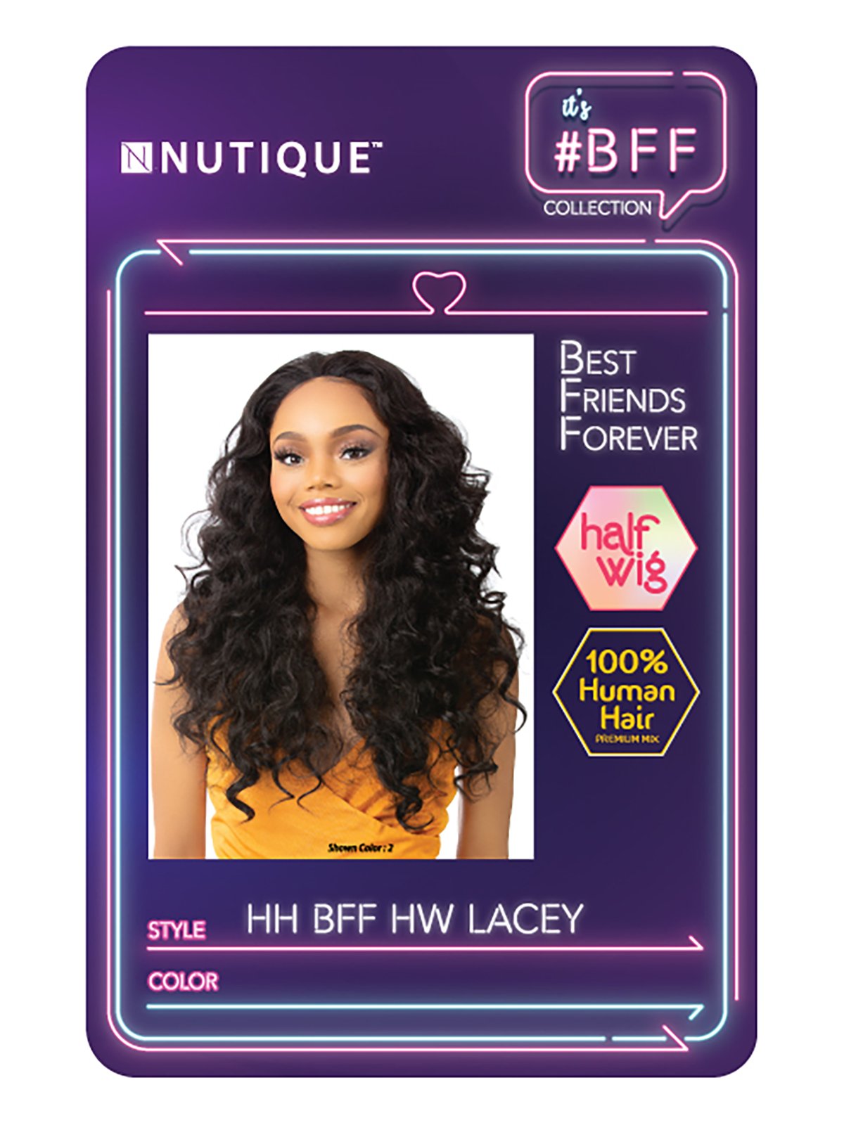 BFF Human Hair Blend Half Wig - LACEY