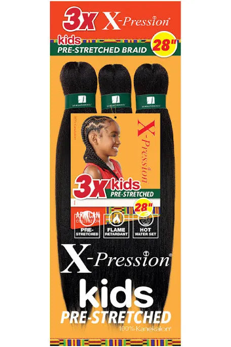 SENSATIONNEL 3X XPRESSION KIDS PRESTRETCHED 28"