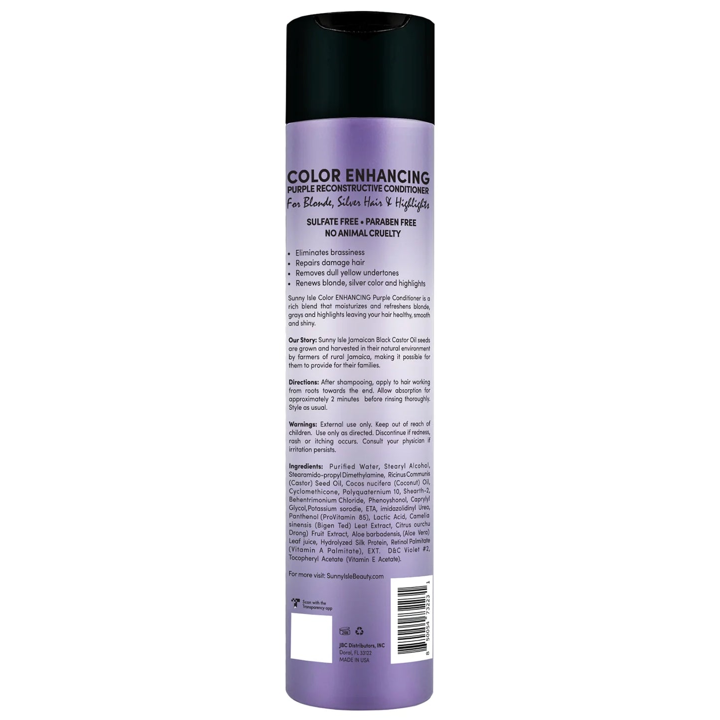 Sunny Isle Color Enhancing Purple Reconstructive Conditioner 10.1oz