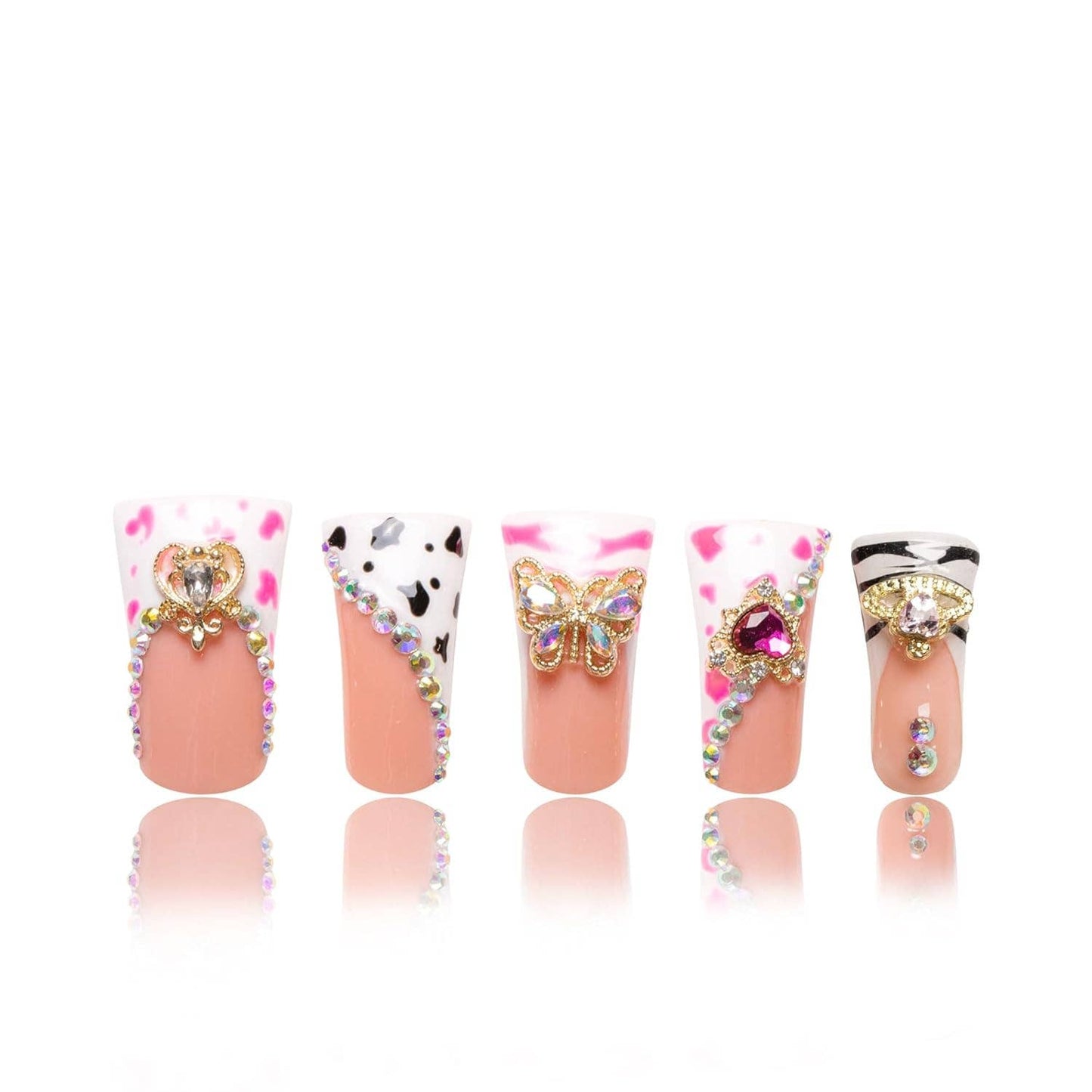 LOVFUL Rolling Luxe Handmade Reusable Full Cover Press on Nails H144: L / Classic / Duck