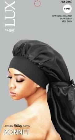 LUXURY SILKY SATIN BONNET BRAID ONYX 7006