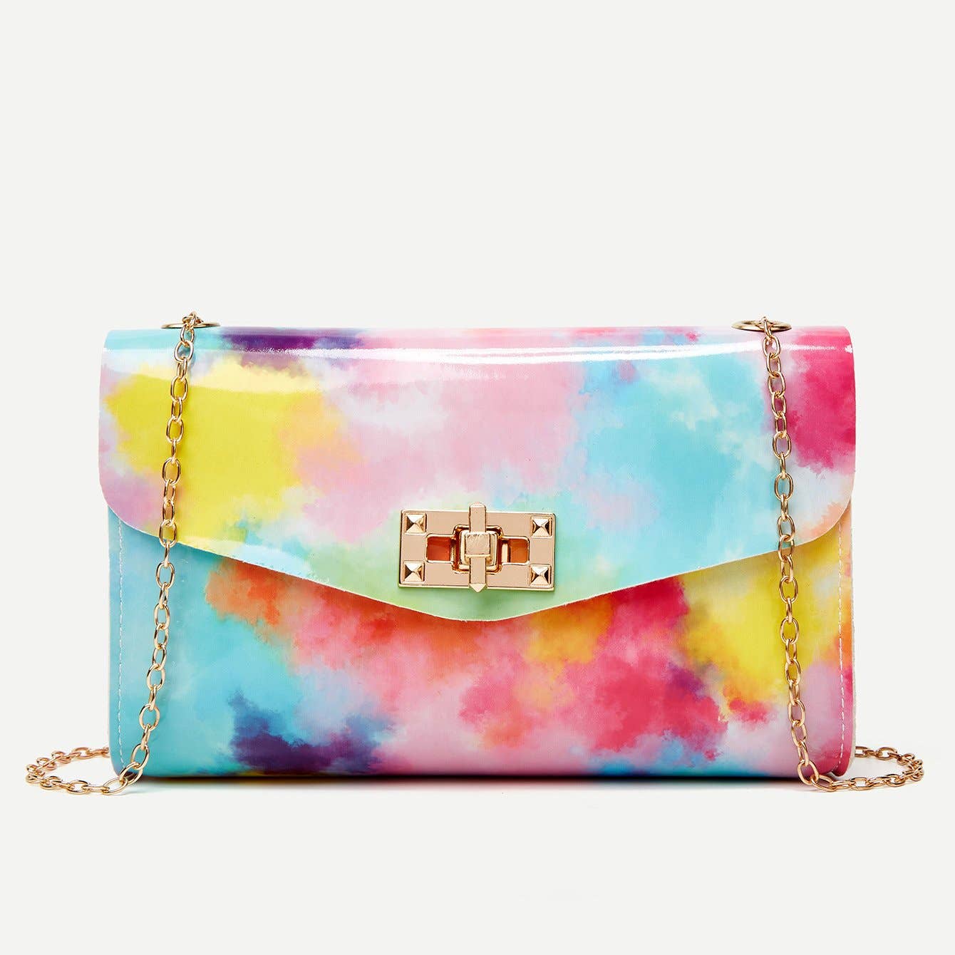 Ink-splash color diagonal bag