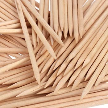 Orange Wood Sticks 4.5”