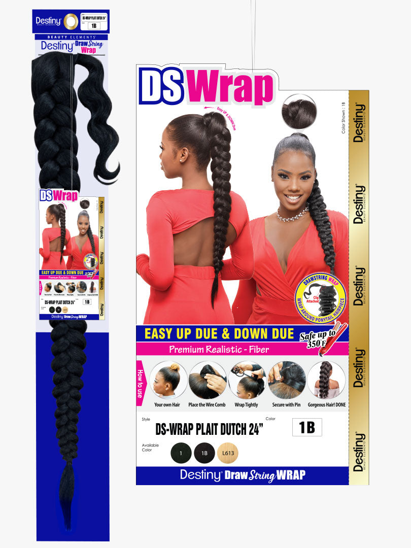 DRAW STRING WRAP PLAIT DUTCH 24″ PONYTAIL