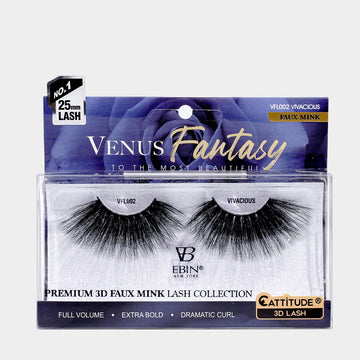 VENUS FANTASY 25MM FAUX MINK 3D LASHES - VIVACIOUS