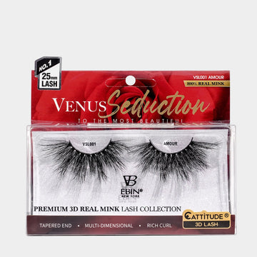 VENUS SEDUCTION 25MM REAL MINK 3D LASHES - AMOUR