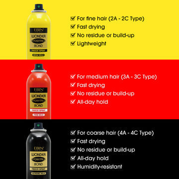 WONDER PONYTAIL BOND FREEZE SPRAY EXTREME HOLD (4A-4C TYPE)