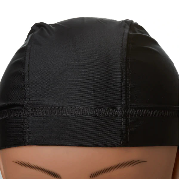 RED SPANDEX DOME CAP BLACK (WOMEN)