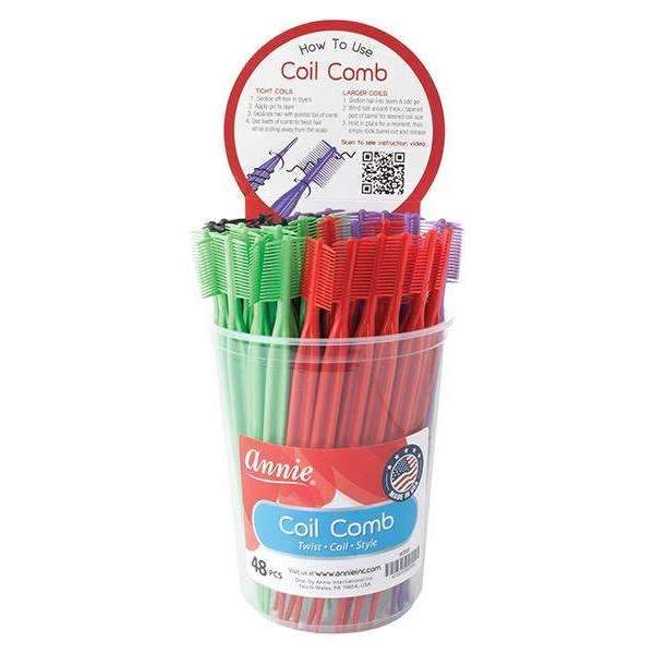 Annie Coil Comb Asst Color