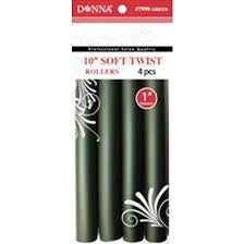 Donna Rollers 1" Soft Twist Dk Green- 4 PCS #7990
