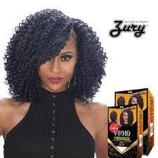 ZURY V8910 ONE PACK ENOUGH V-SHAPE CROCHET BRAID – WATER WAVE