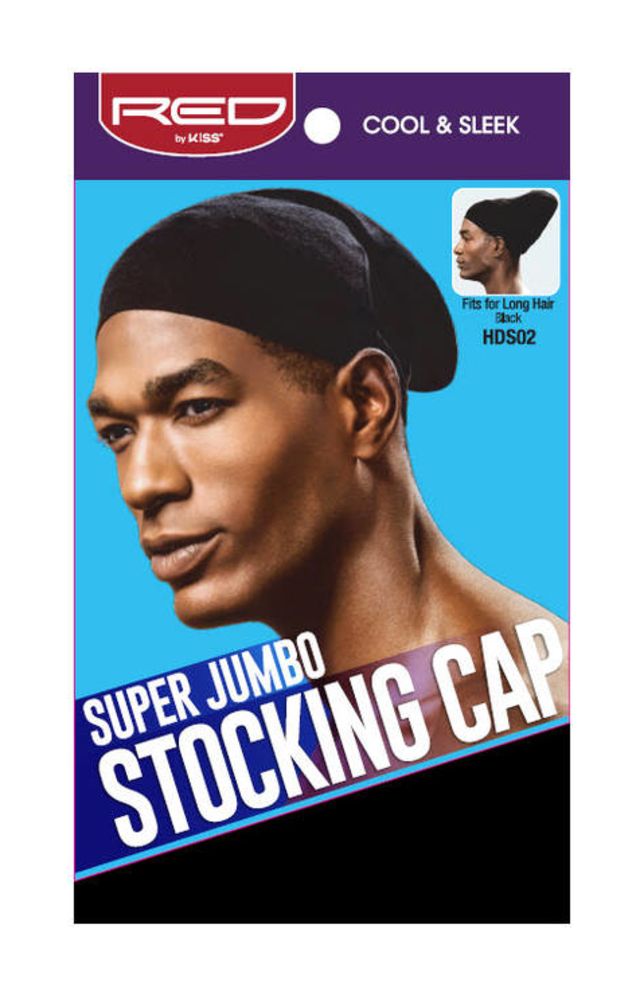 RED Super Jumbo Stocking Cap Black