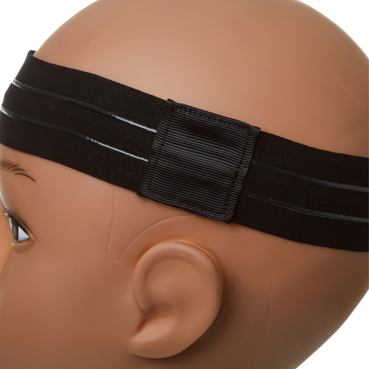 RED ELASTIC WIGBAND W SILICONE BLACK