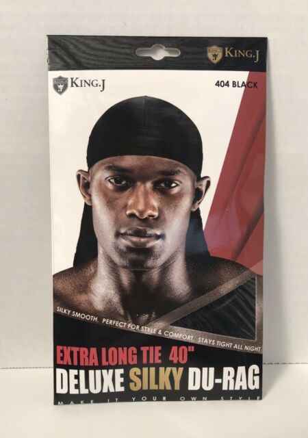 M & M EXTRA LONG TIE DU-RAG WHITE