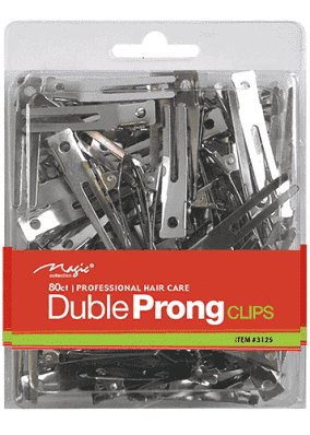 Magic Collection DOUBLE PRONG CLIPS 80 PCS
