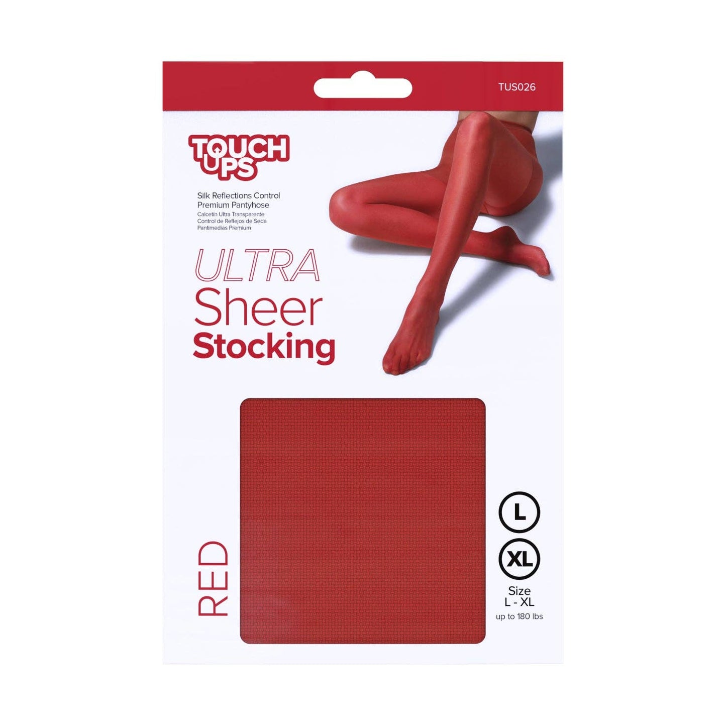 TouchUps - Ultra Sheer Stocking Red: TUS025 RED REGULAR