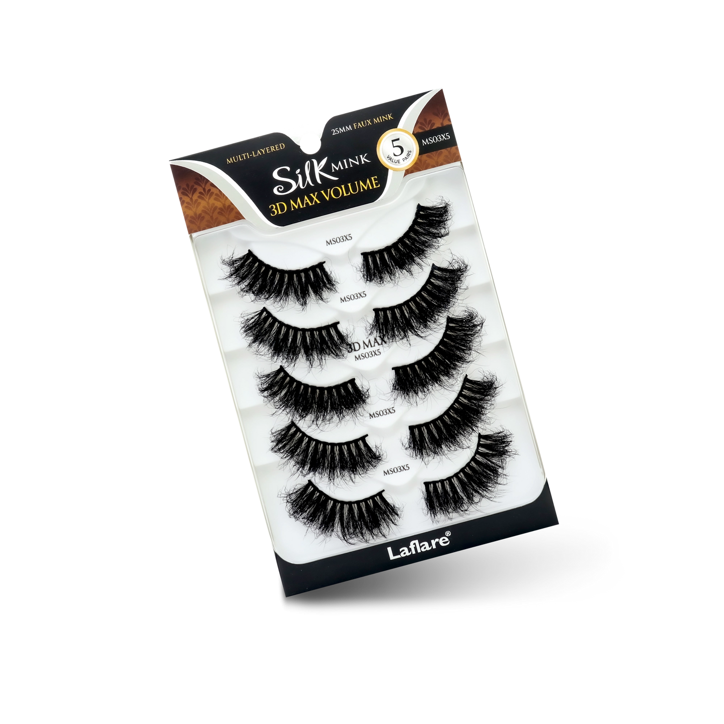3D SILK MINK MAX VOLUME 5 PAIRS VALUE PACK: LFVP-MS02X5P