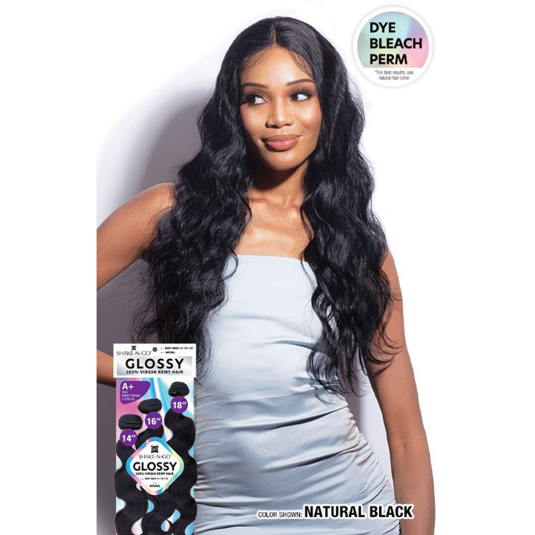 SHAKE 'N GO GLOSSY 100% VIRGIN REMY HAIR MULTI PACK SOLUTION- BODY WAVE