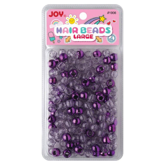 Joy Large Hair Beads 240ct Purple Metallic & Glitter