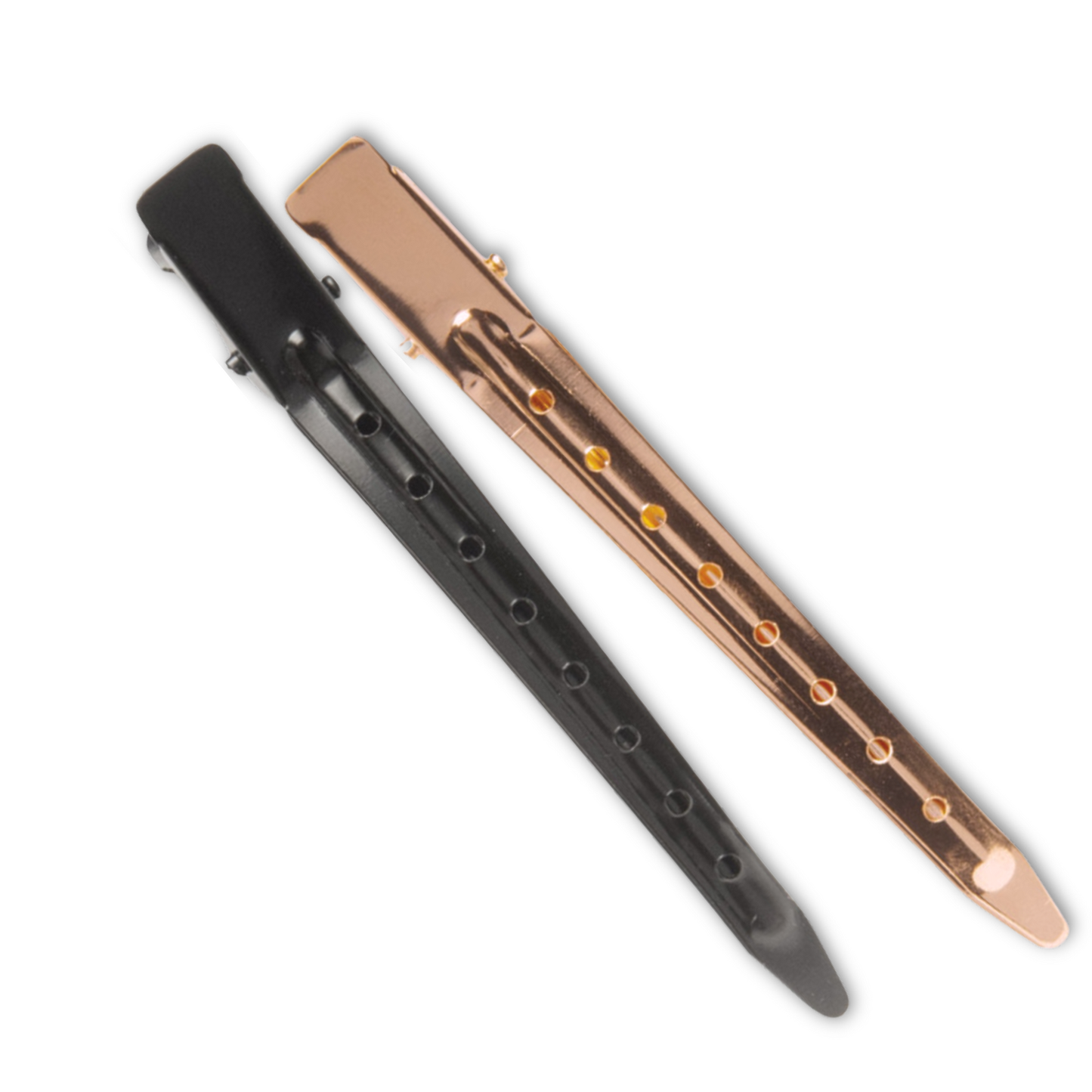 Annie Duck Bill Metal Hair Clips 3 1/2 Inch, 12 Count, Black & Gold