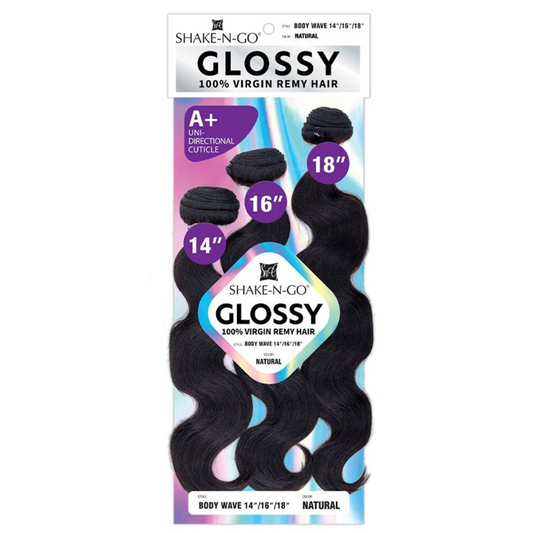 SHAKE 'N GO GLOSSY 100% VIRGIN REMY HAIR MULTI PACK SOLUTION- BODY WAVE