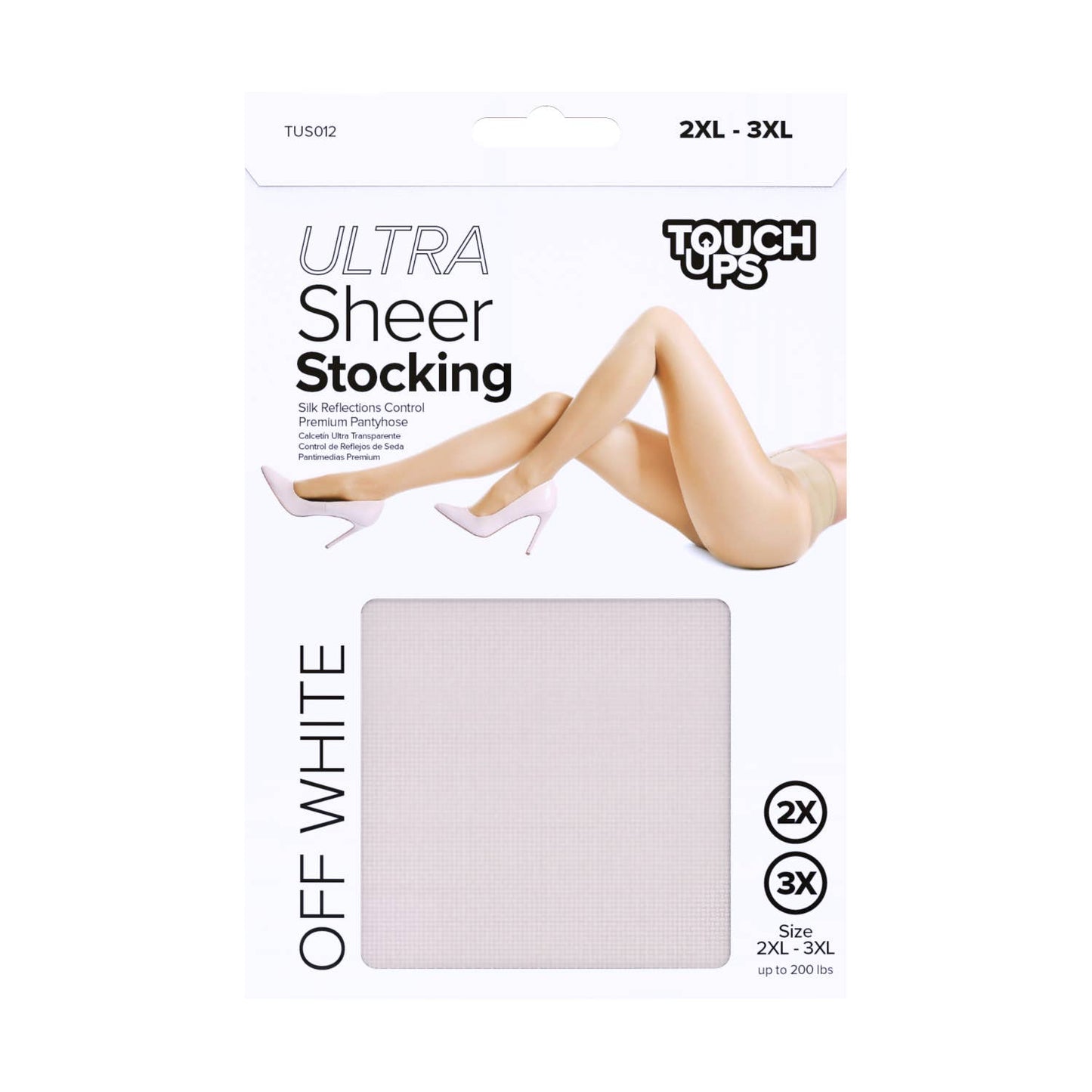 Touch Ups Ultra Sheer Stocking: Off Black - 2XL-3XL