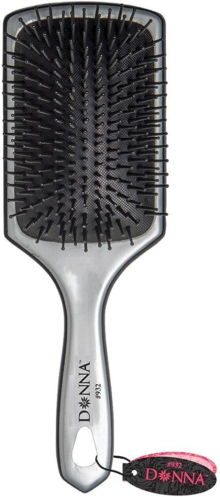 Donna #932 Large Metalic Paddle Hair Brush