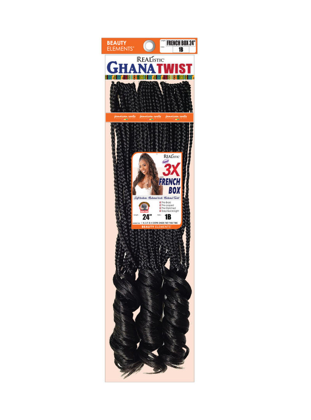 3X GHANA TWIST FRENCH BOX 24"