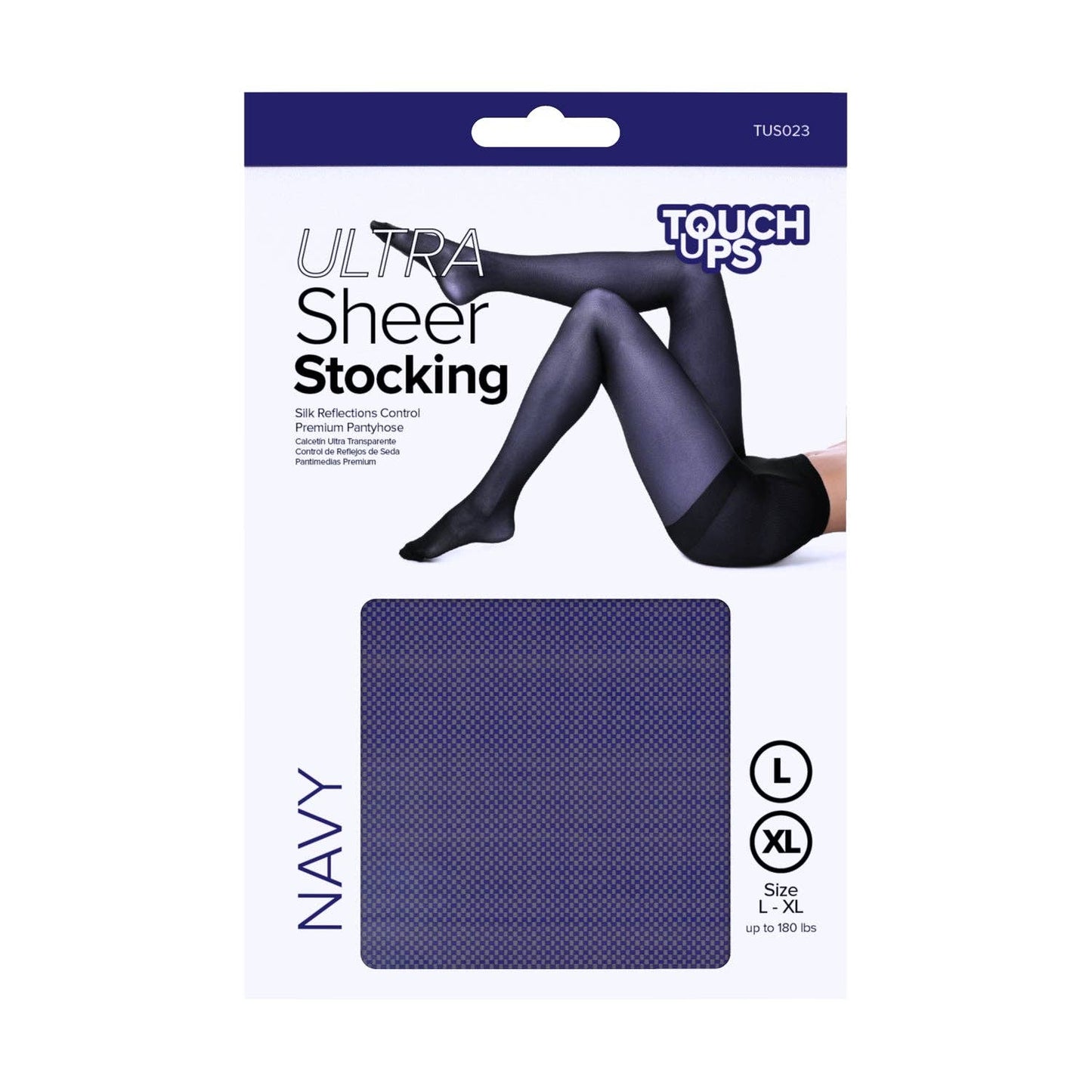 TouchUps - Ultra Sheer Stocking Navy: TUS022 NAVY REGULAR