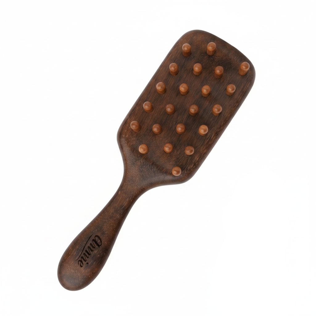 Annie Loc & Braid Paddle Brush Rectangle, 1 Count, Sandalwood