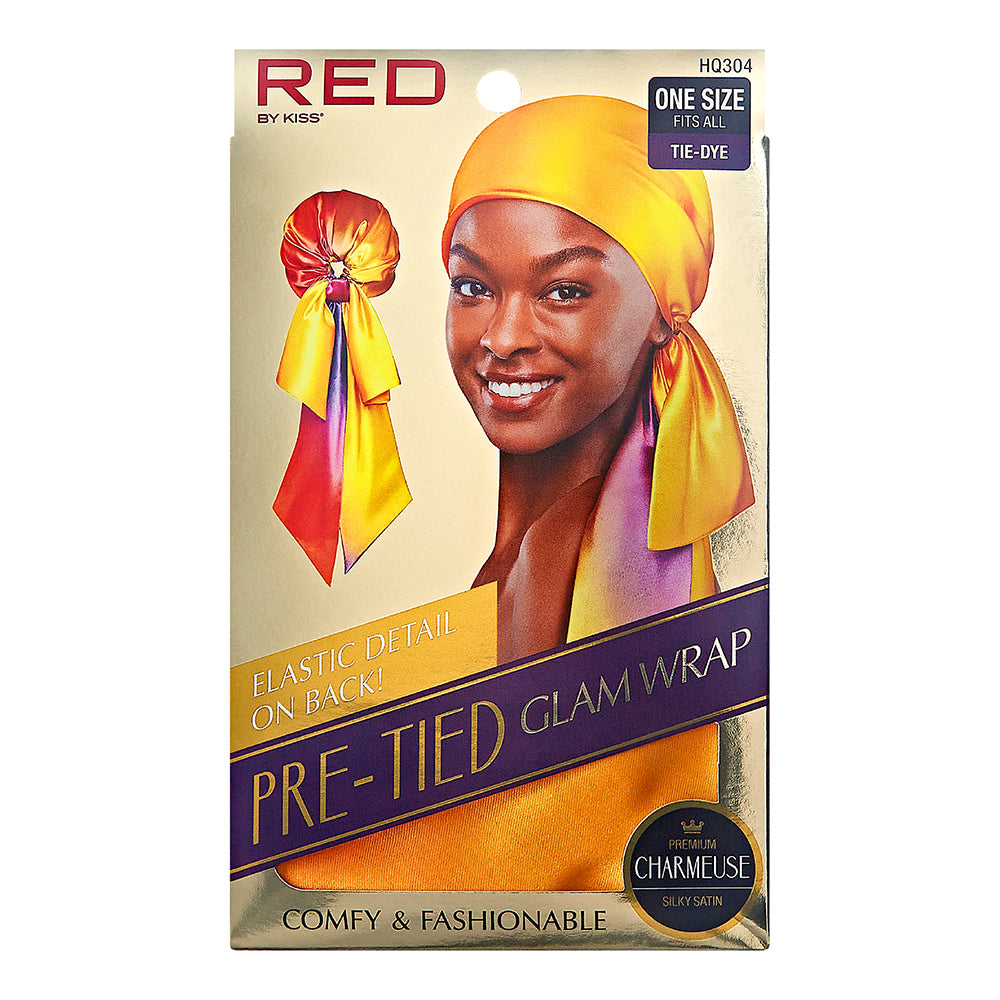 Red by Kiss Pre-Tied Satin Glam Wrap