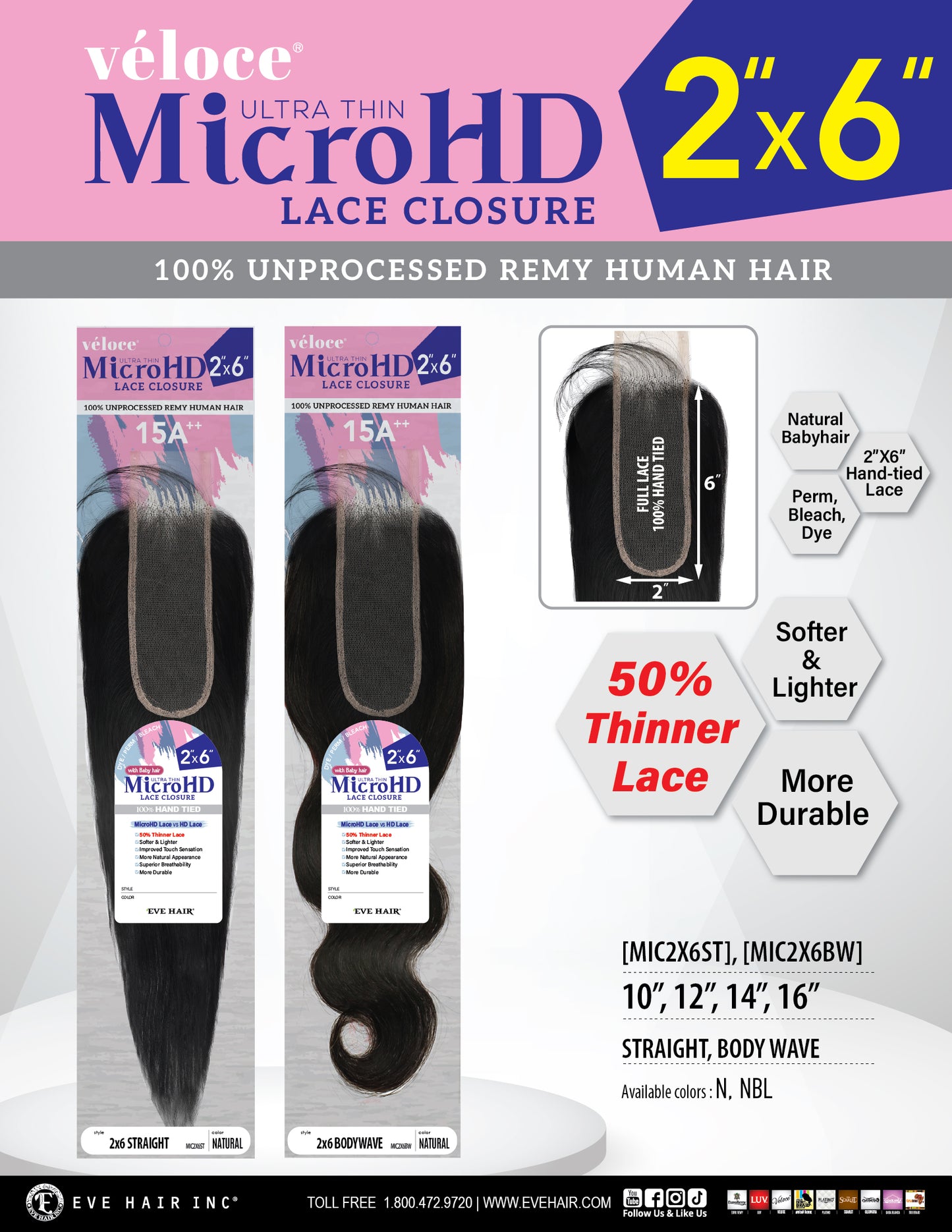 Veloce 2x6 MicroHD Closure