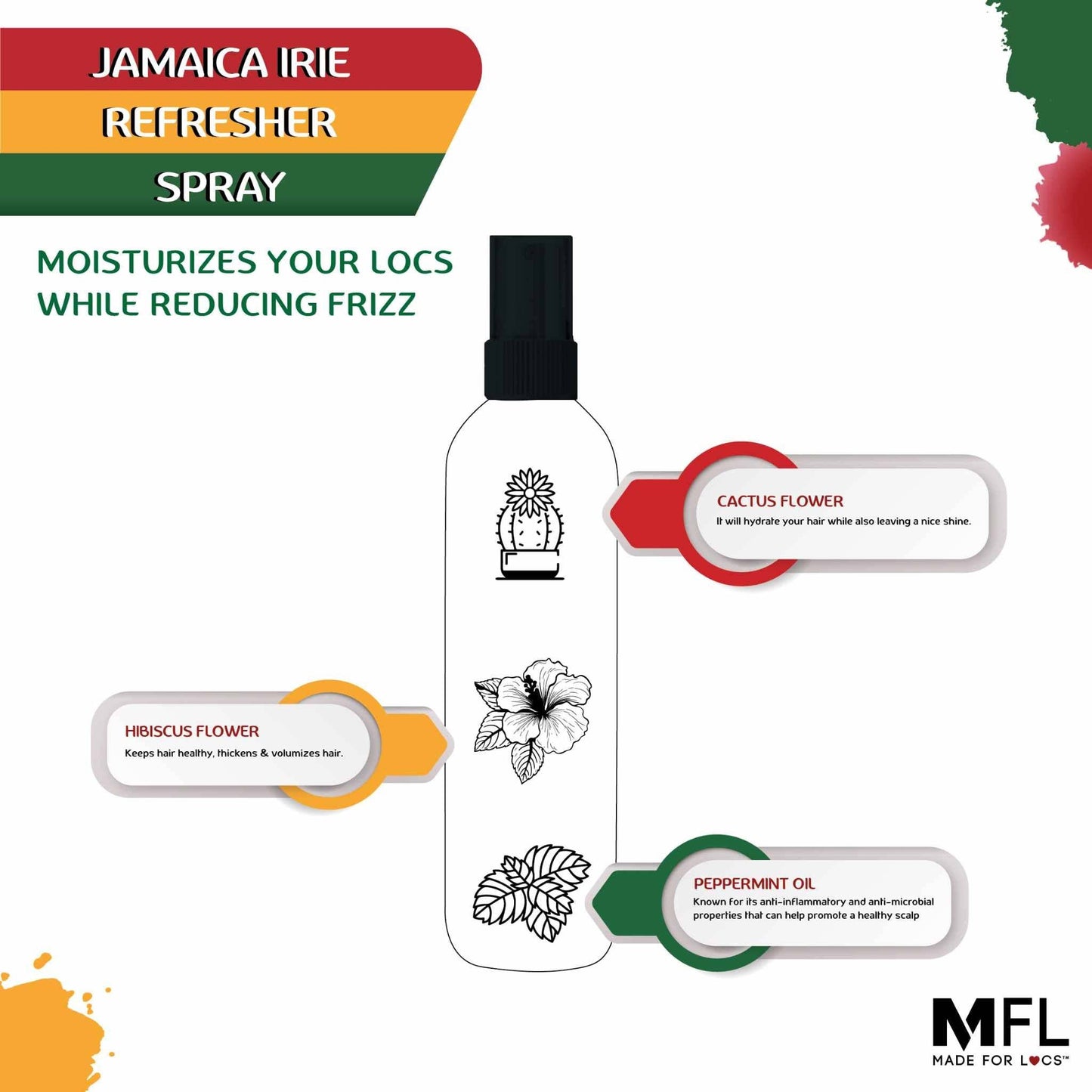 Jamaica Locs Refresher Spray: 8 oz