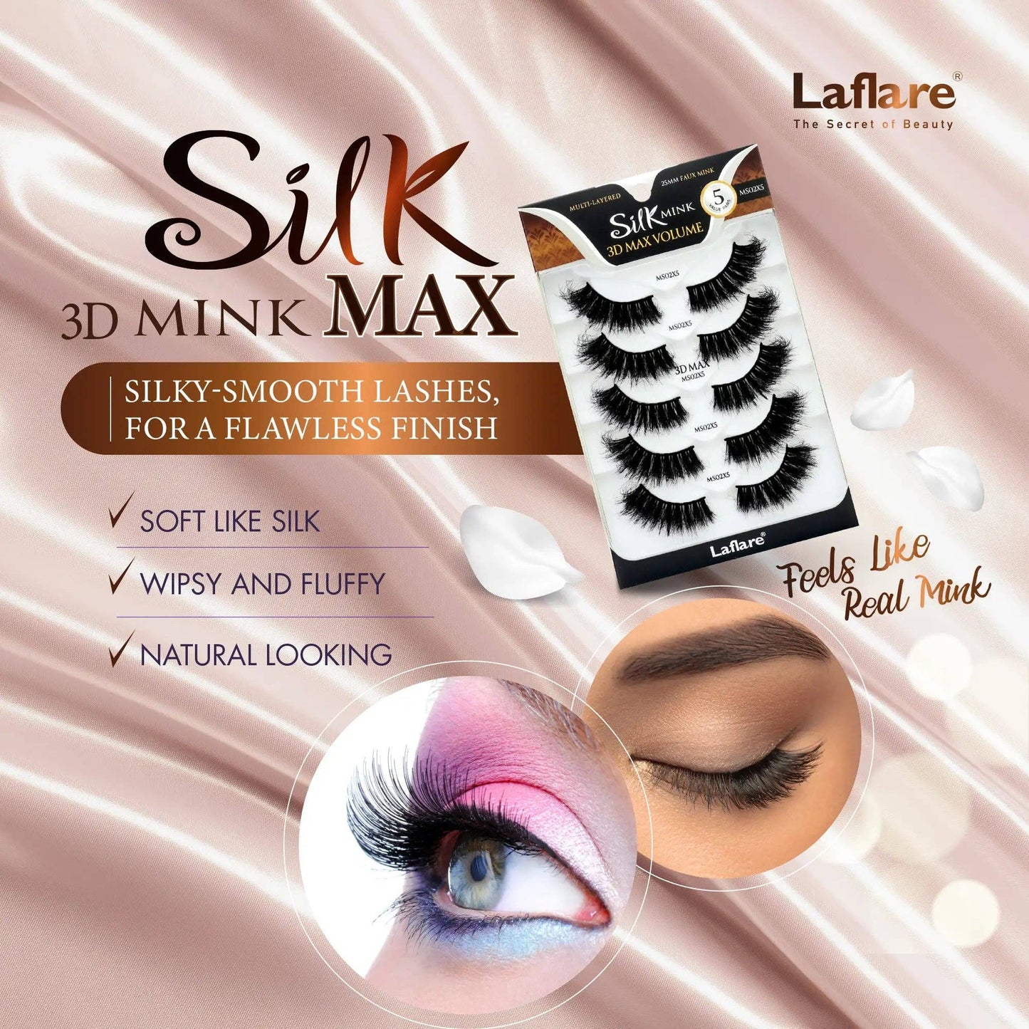 3D SILK MINK MAX VOLUME 5 PAIRS VALUE PACK: LFVP-MS12X5P