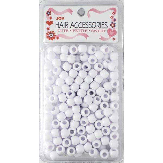 Joy Large Hair Beads 240Ct White