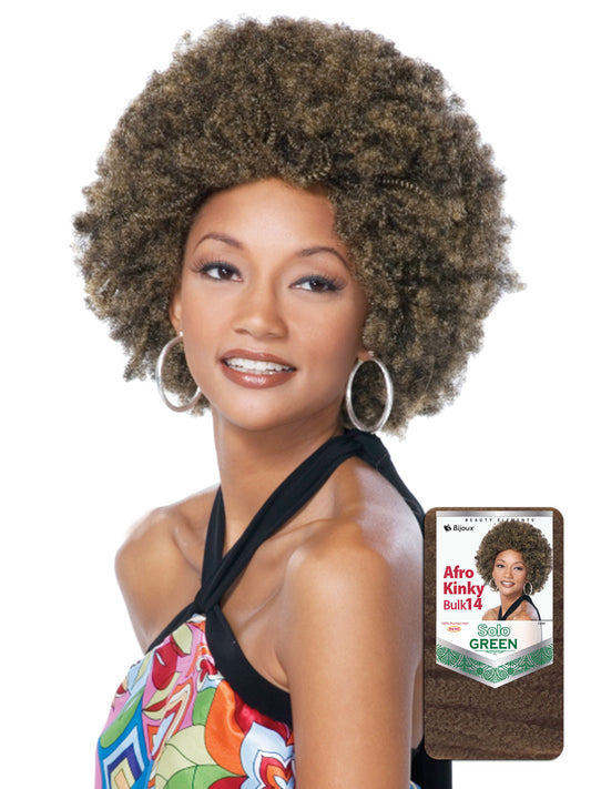 Bijoux Human Hair Solo REMI GREEN AFRO KINKY BULK