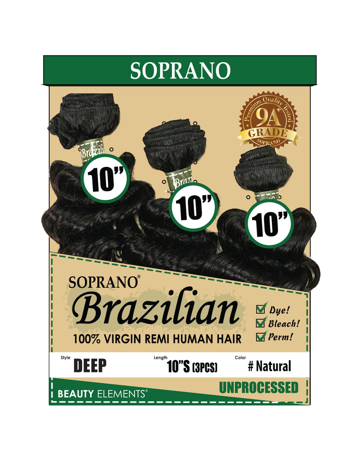 SOPRANO BRAZILIAN REMI BUNDLE DEEP 10"S (3PCS)