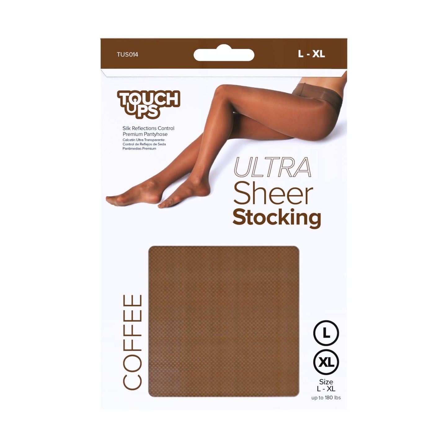 Touch Ups Ultra Sheer Stocking: Off Black - 2XL-3XL