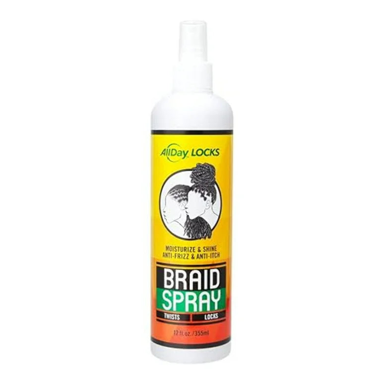 AllDay Locks Braid Spray, Refreshing Hydration for Scalp, 12 Oz