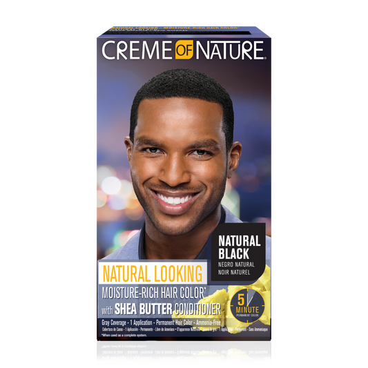 Creme of Nature Natural Looking Moisture-Rich* Liquid Hair Color for Men with Shea Butter Conditioner