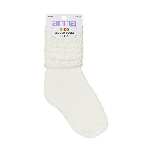 Red by Kiss KIDS SLOUCH SOCKS WHITE 4-6