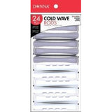 Donna Cold Wave Rods Long Grey & White, 24 pcs