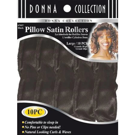 Donna Satin Pillow Rollers 10 Pieces