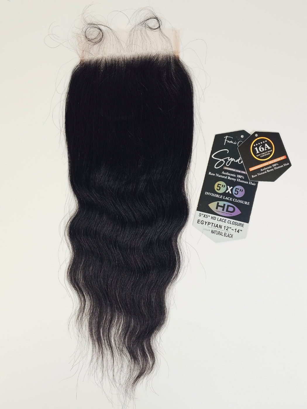 SYNDROME 5X5 HD LACE CLOSURE EGYPTIAN 12~14" Natural Black