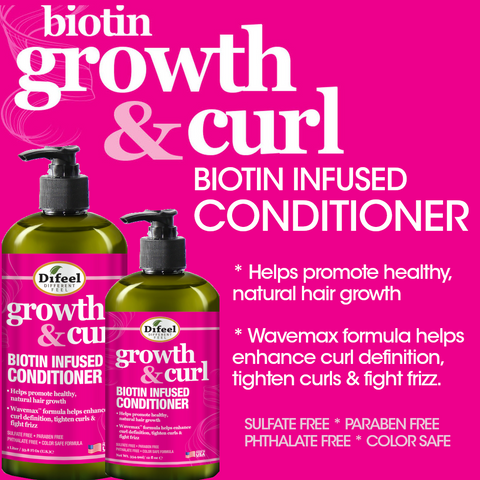 Difeel Growth & Curl Biotin Infused Conditioner 12oz